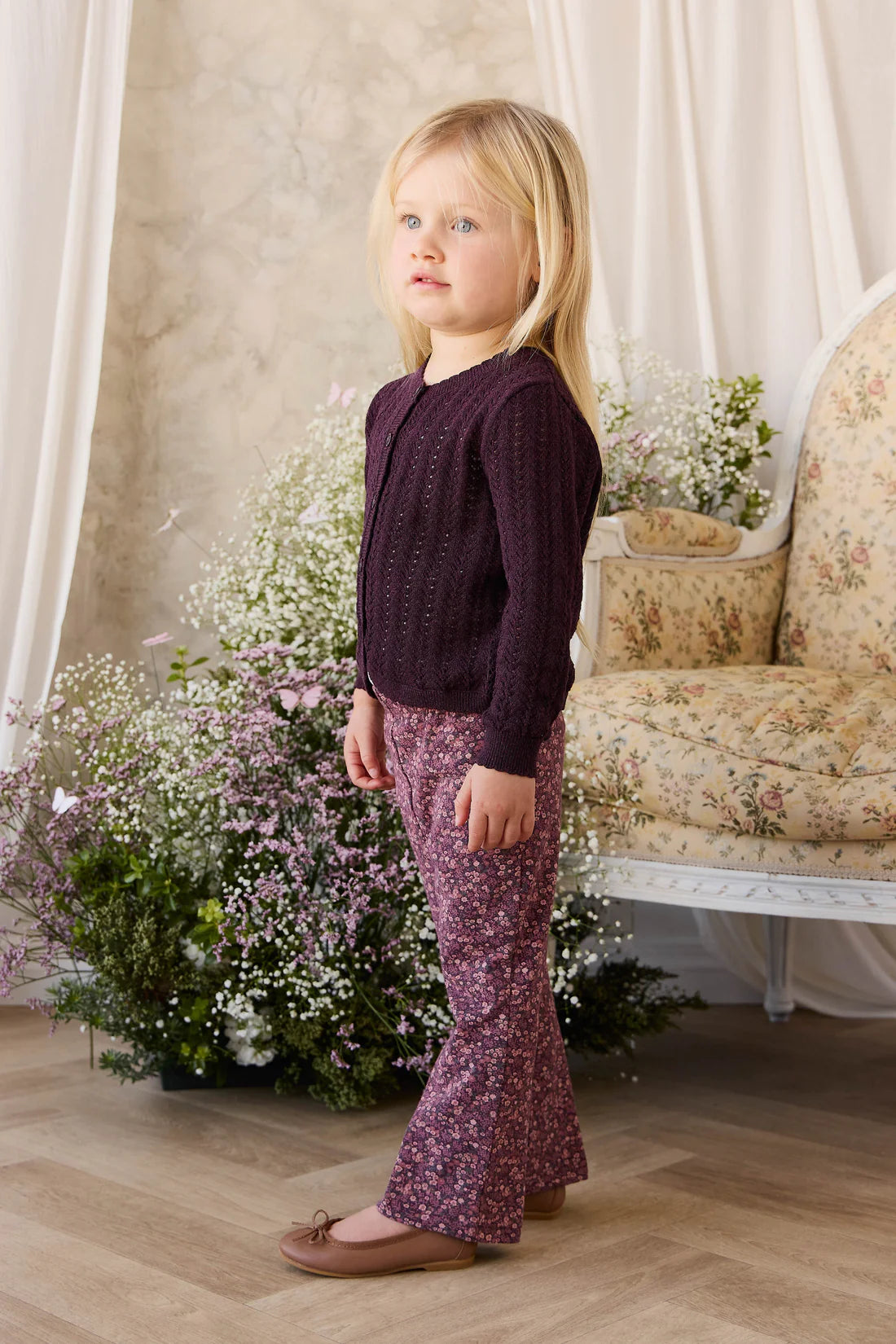 Organic Cotton Dominique Pant - Fig Floral
