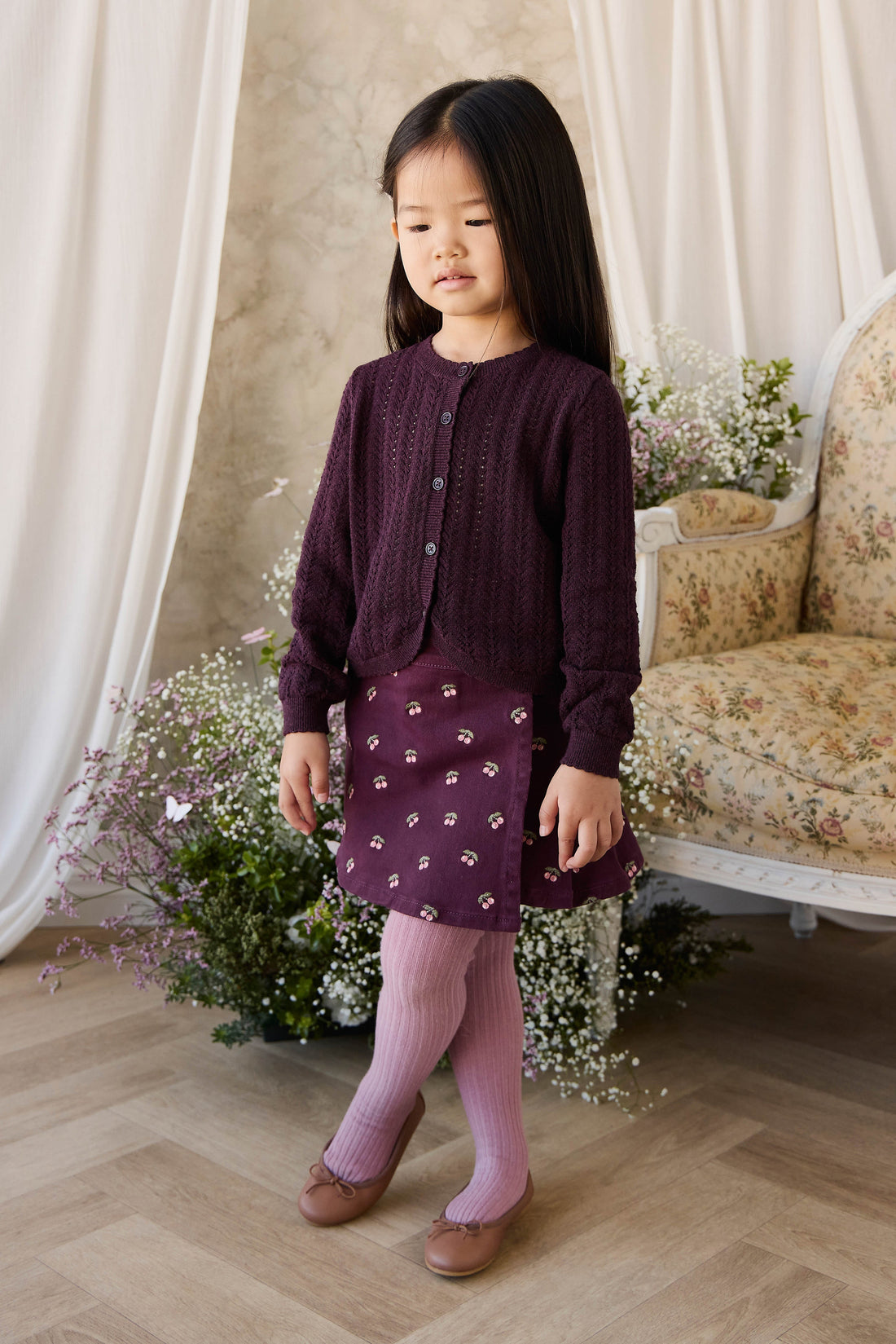 Beatrice Skirt - Cherry Fig