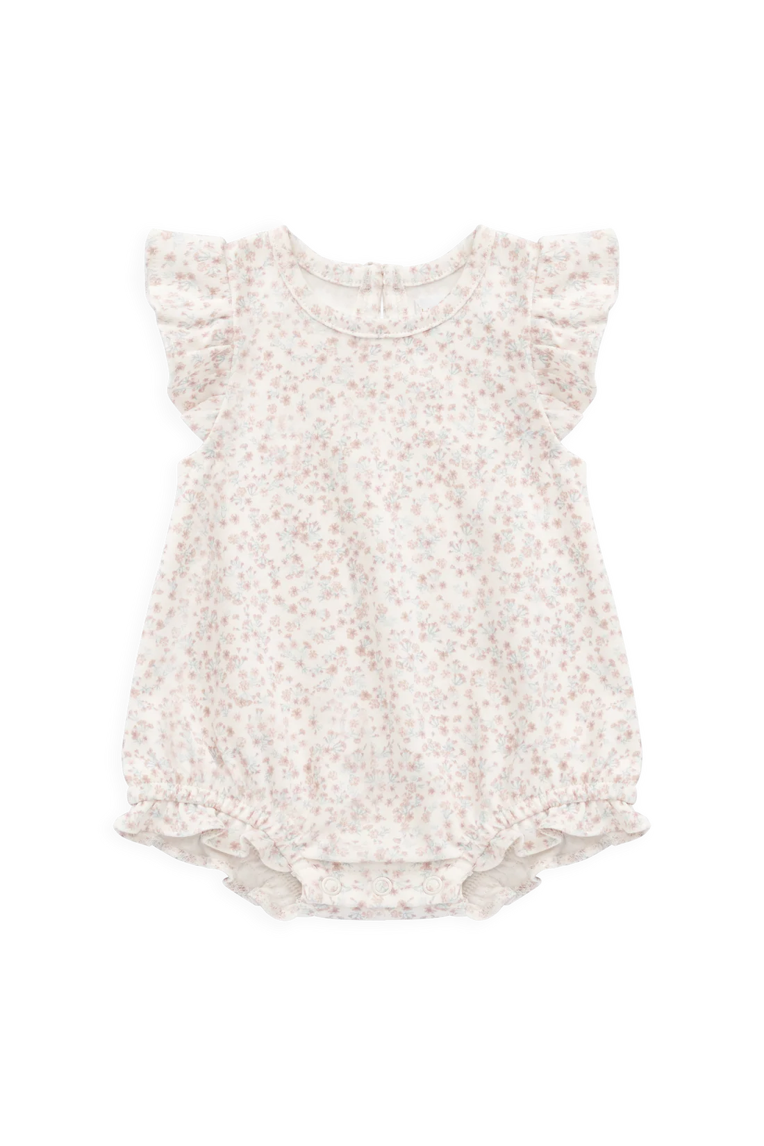 Organic Cotton Adrienne Playsuit - Posy Milk