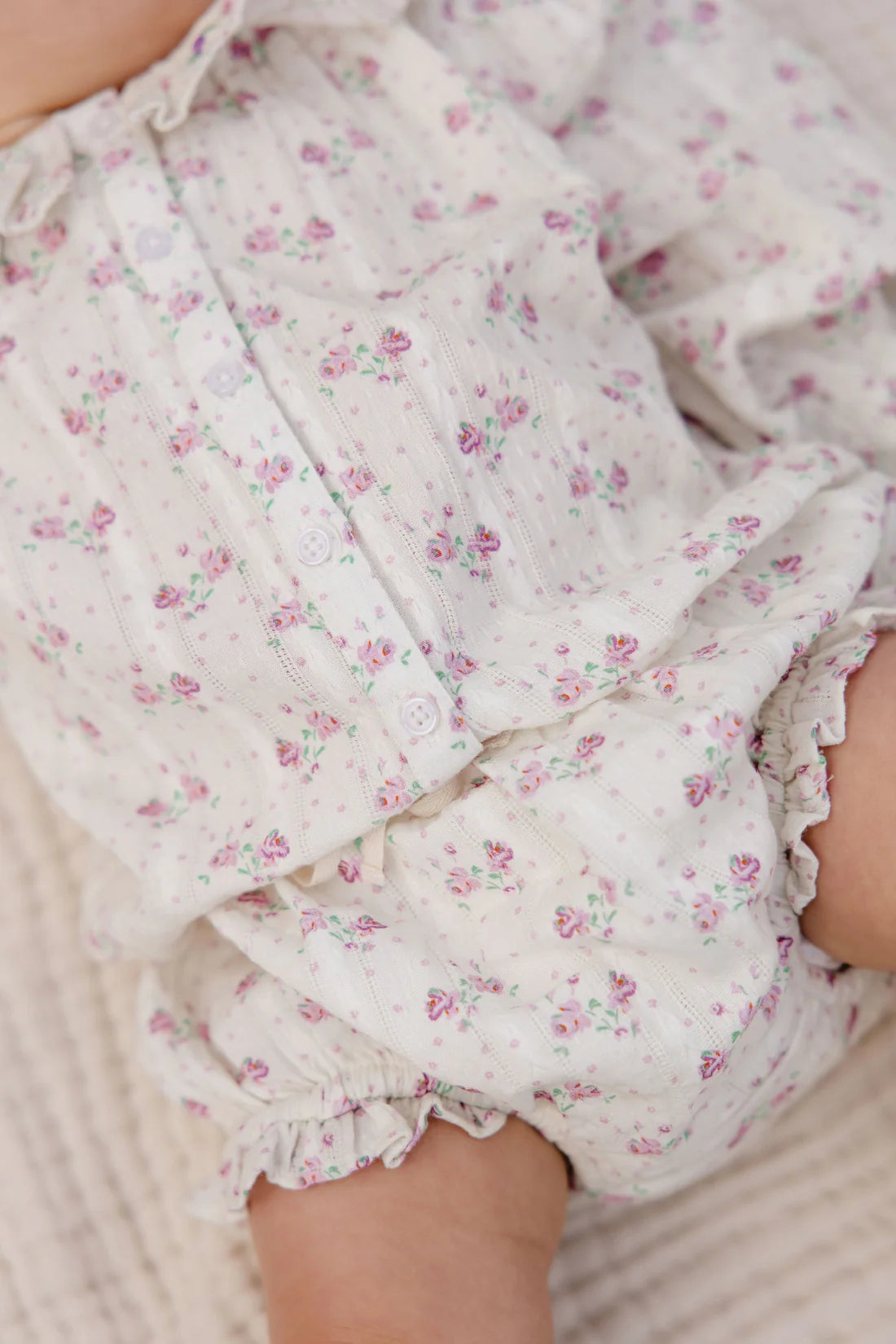 Organic Cotton Frill Bloomer - Molly Lilac
