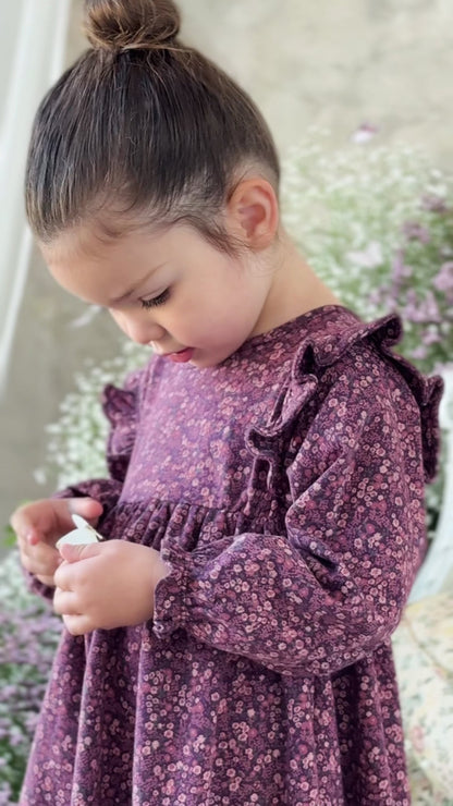 Organic Cotton Frankie Dress - Fig Floral