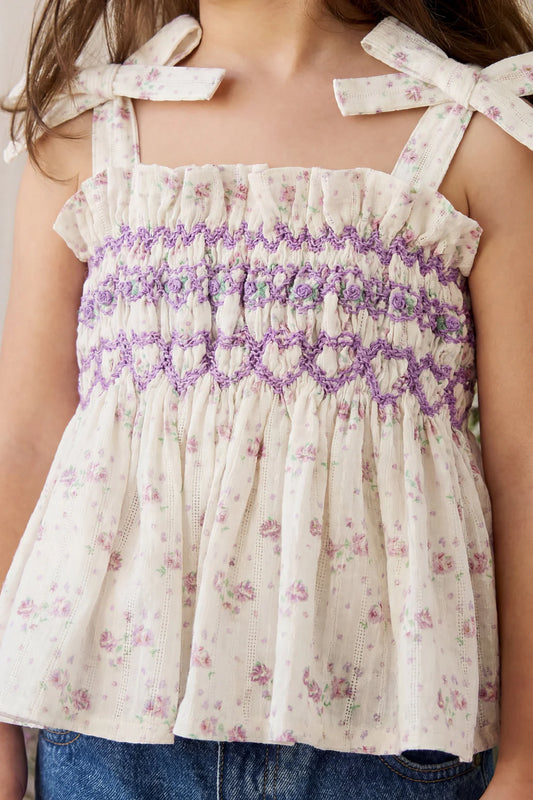 Organic Cotton Carine Top - Molly Lilac