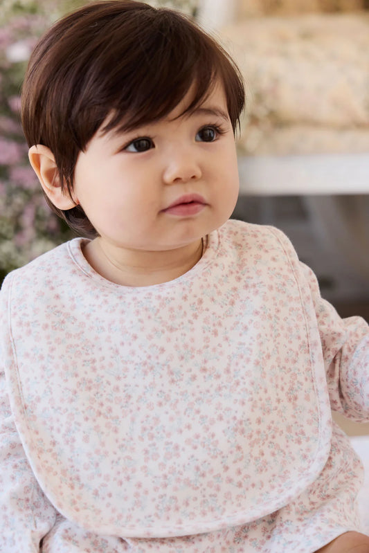 Organic Cotton Bib - Posy Milk