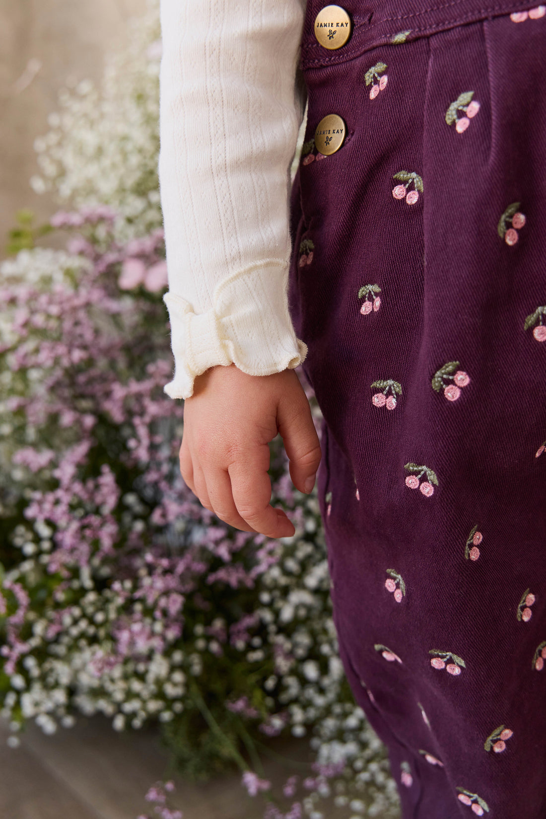 Organic Cotton Pointelle Eliane Top - Parchment