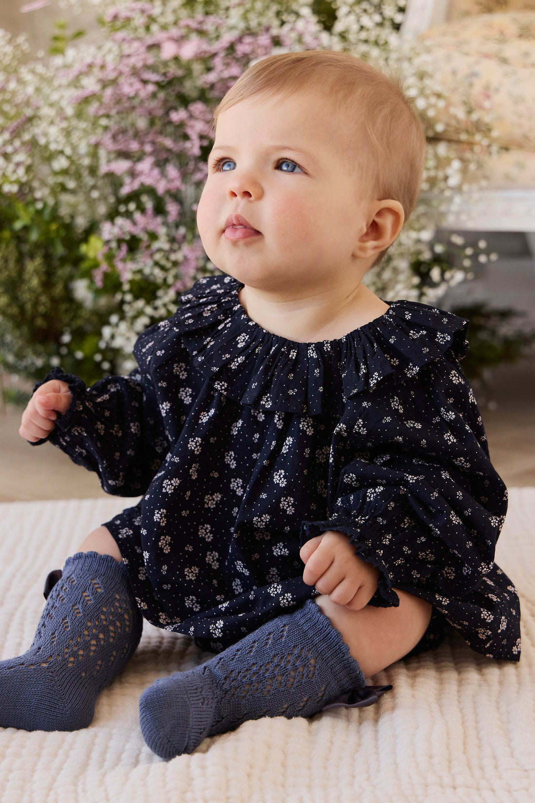 Organic Cotton Dominique Top - Maisie Navy