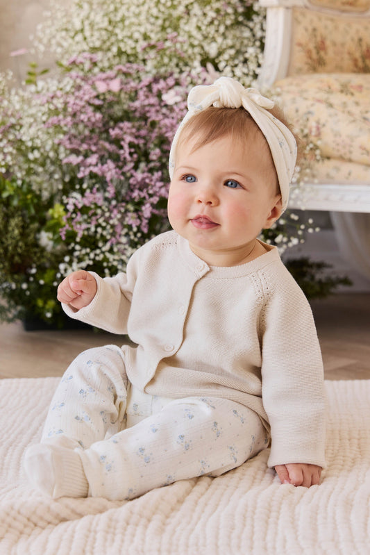 Organic Cotton Pointelle Everyday Legging - Molly Blue