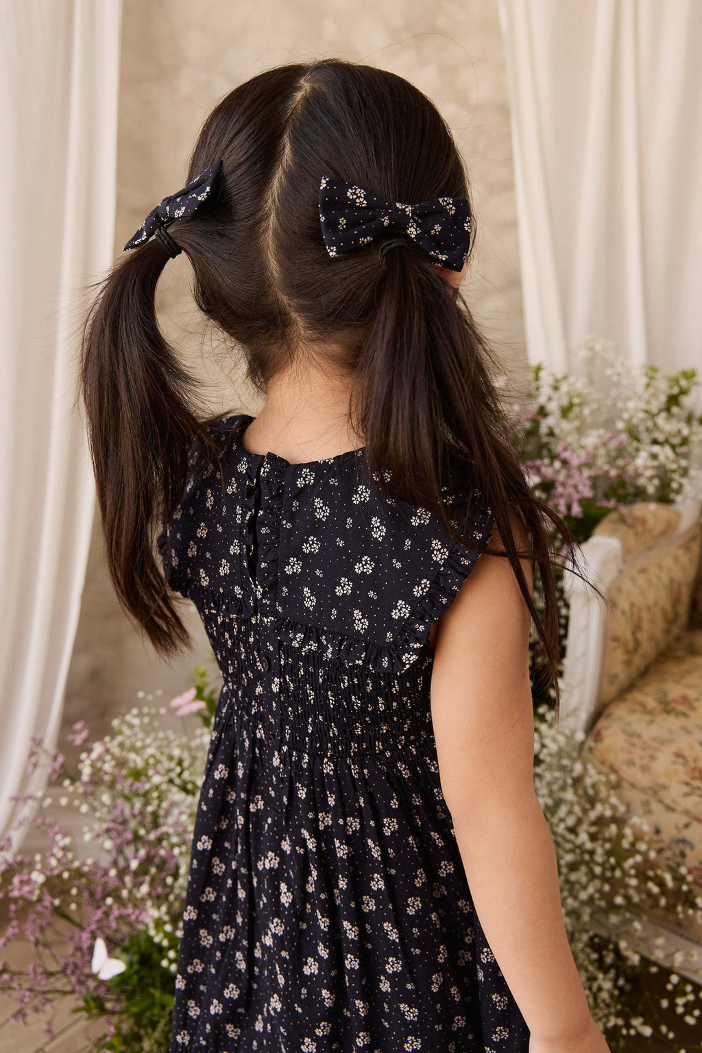 Organic Cotton Desiree Bow - Maisie Navy