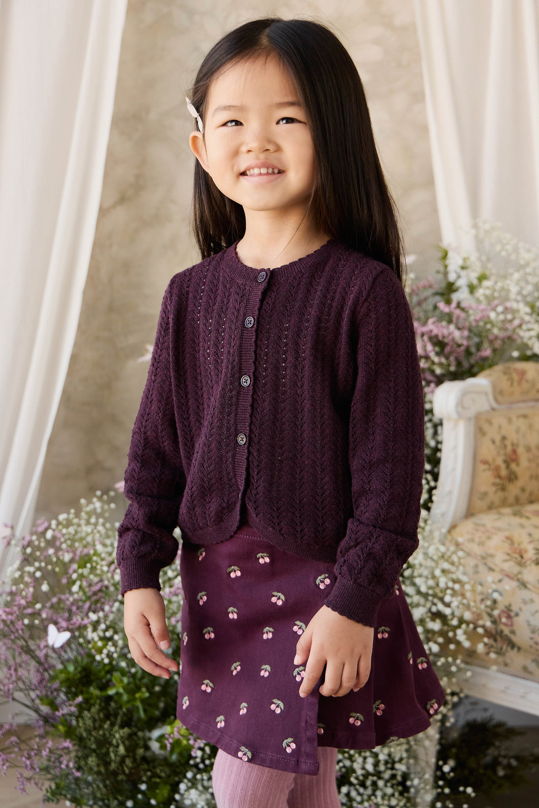 Beatrice Skirt - Cherry Fig