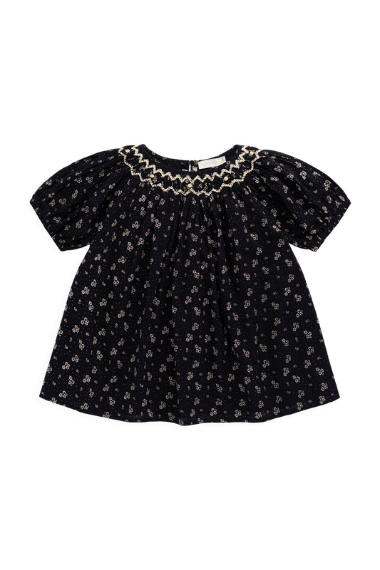 Organic Cotton Dominique Dress - Maisie Navy