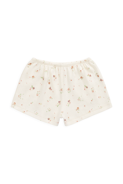 Organic Cotton Pointelle Anais Short - Eloise Egret