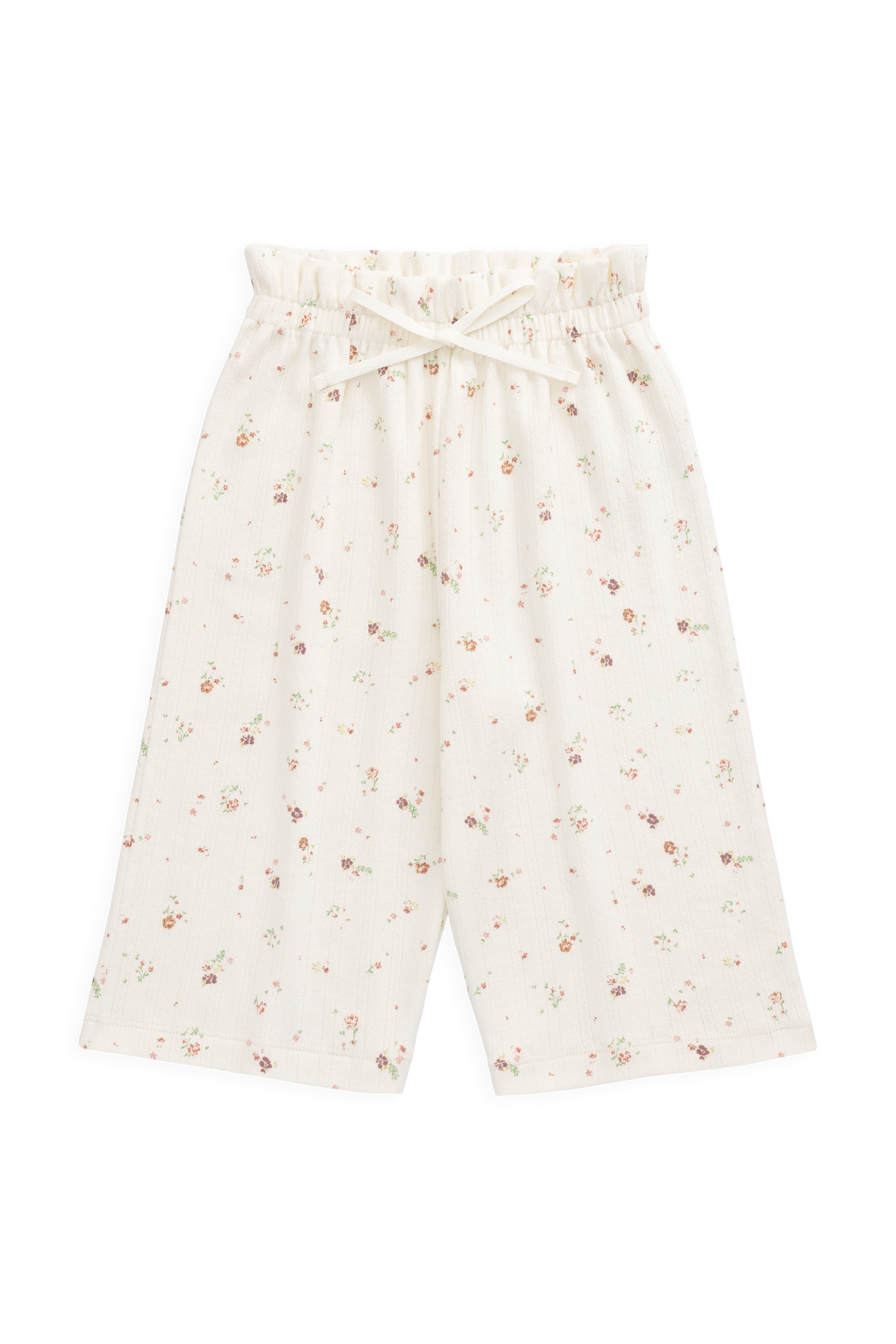 Organic Cotton Pointelle Carine Pant - Eloise Egret