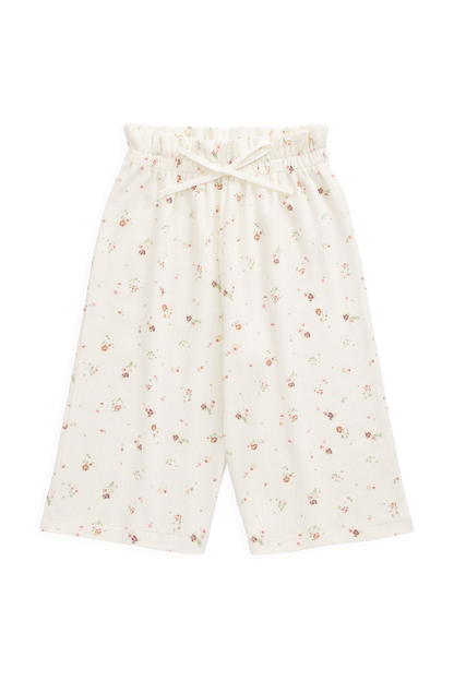 Organic Cotton Pointelle Carine Pant - Eloise Egret