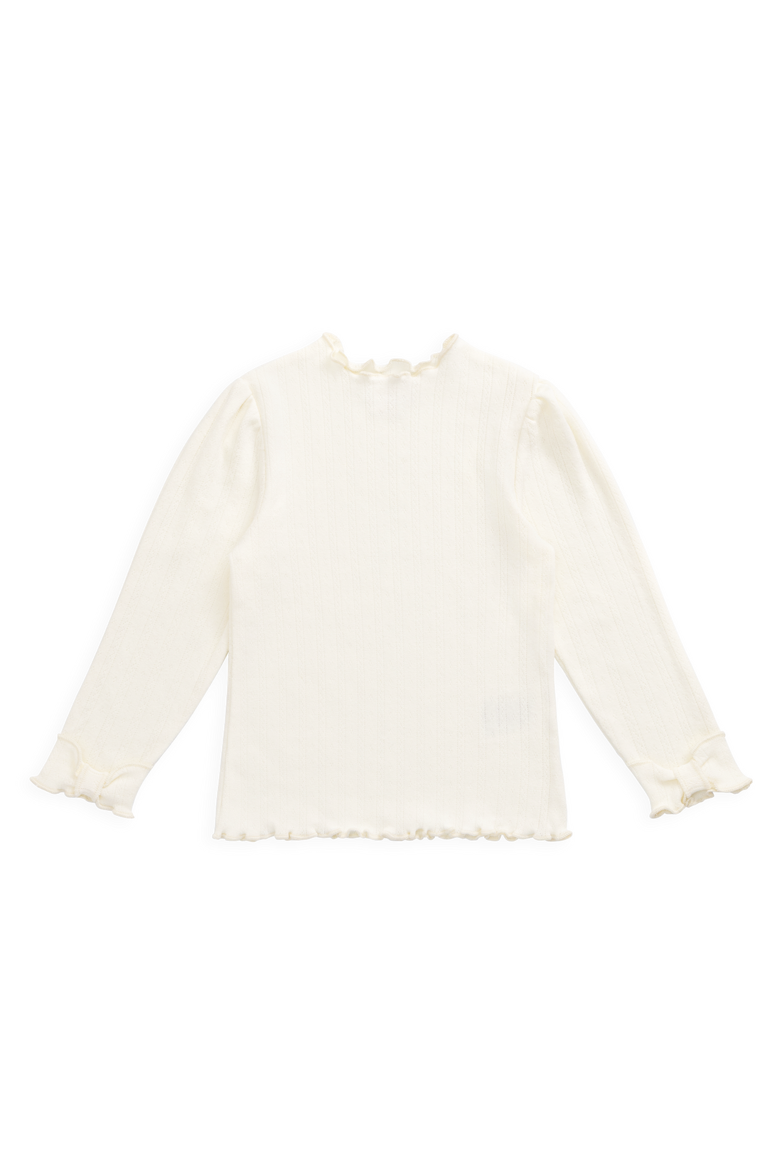 Organic Cotton Pointelle Eliane Top - Parchment