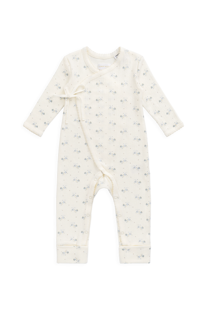 Organic Cotton Pointelle Estelle Onepiece - Molly Blue