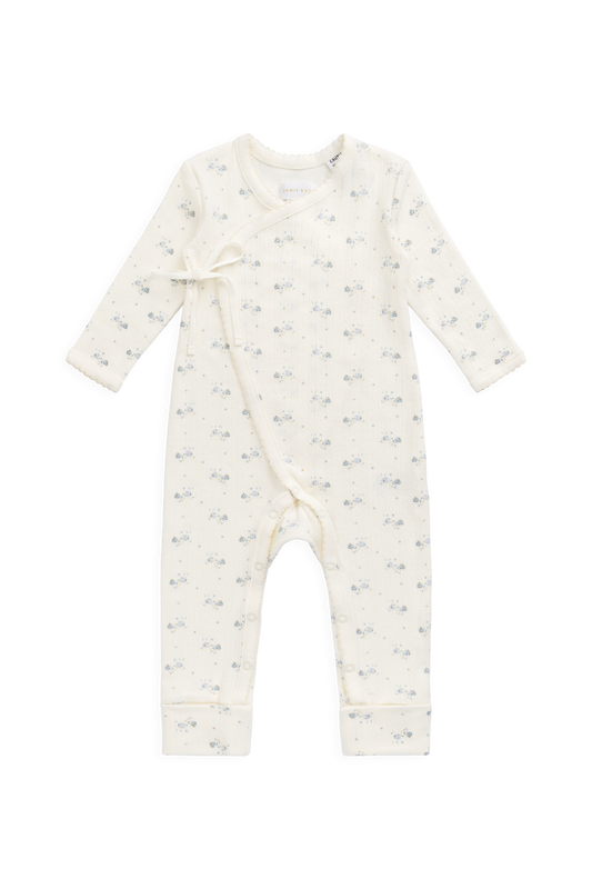 Organic Cotton Pointelle Estelle Onepiece - Molly Blue