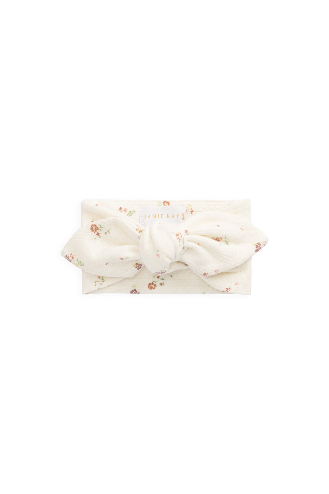 Organic Cotton Pointelle Headband - Eloise Egret