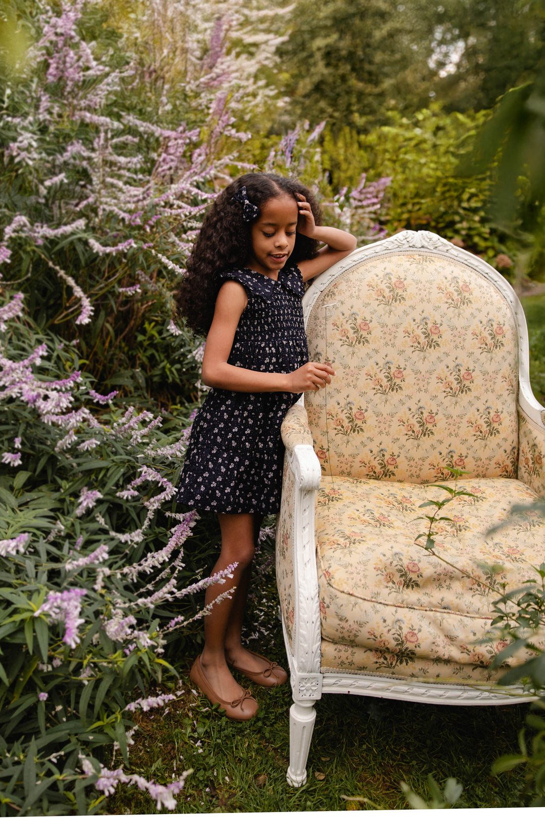 Organic Cotton Christabel Dress - Maisie Navy