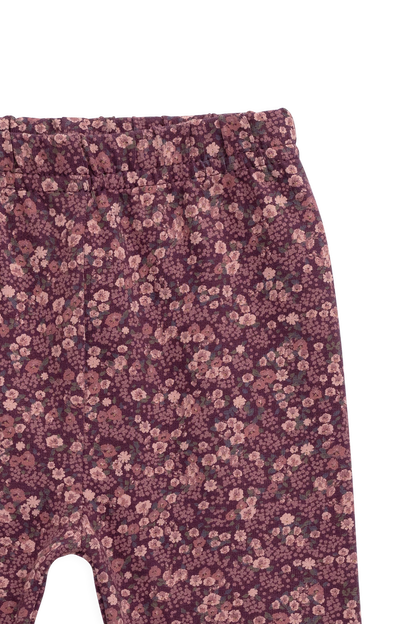 Organic Cotton Everyday Legging - Fig Floral