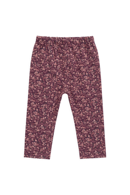 Organic Cotton Everyday Legging - Fig Floral